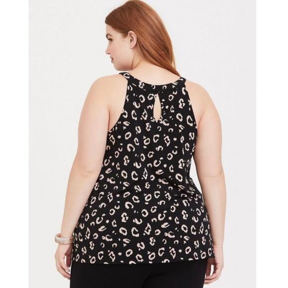 Torrid Black Leopard Sleeveless Halter Top - Picture 5 of 10
